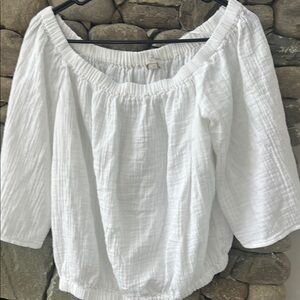 Loft White Off-Shoulder Women's Top